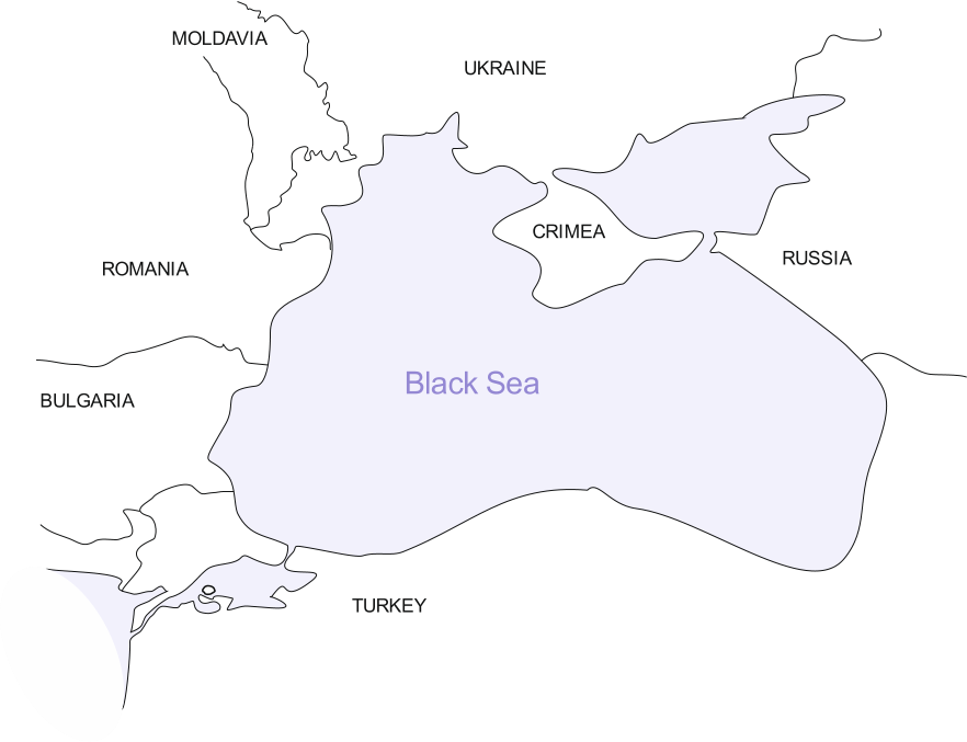 Black Sea MOLDAVIA UKRAINE ROMANIA BULGARIA TURKEY RUSSIA CRIMEA