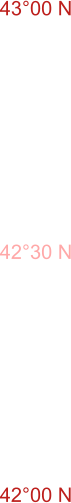 43°00 N 42°00 N 42°30 N